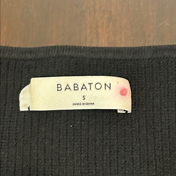 Aritzia Babaton Sculpt Knit Sweetheart Neck Long Sleeve Top Black Size S - Picture 7 of 13